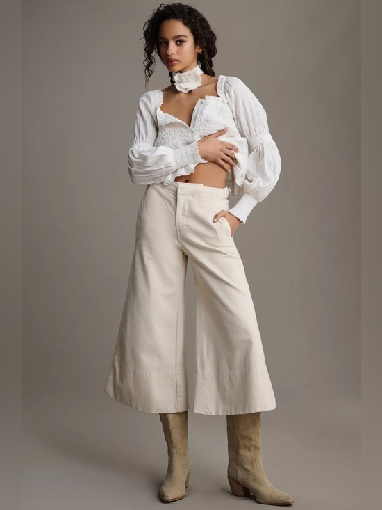 Pilcro Pants - Pilcro The Foxglove Crop Flare Pants